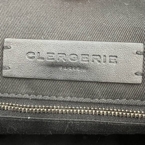 Clergerie Paris Queen tote black leather suede - Picture 7 of 8